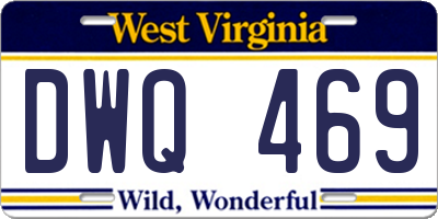WV license plate DWQ469