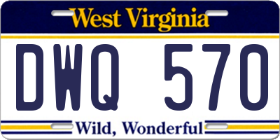 WV license plate DWQ570