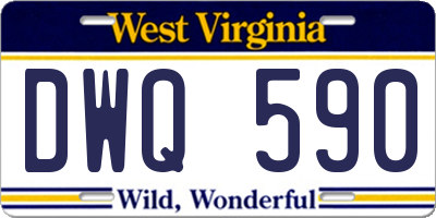 WV license plate DWQ590