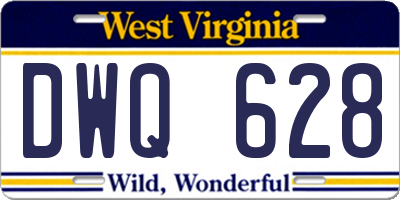 WV license plate DWQ628