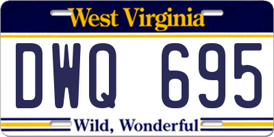 WV license plate DWQ695