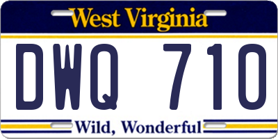 WV license plate DWQ710