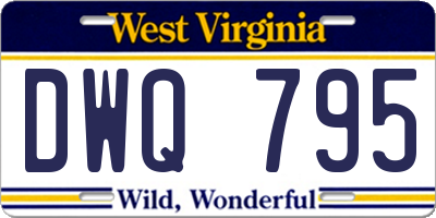 WV license plate DWQ795