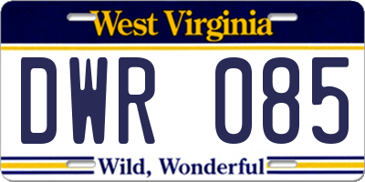 WV license plate DWR085