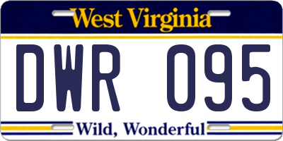 WV license plate DWR095