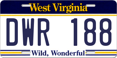 WV license plate DWR188