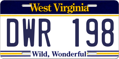 WV license plate DWR198