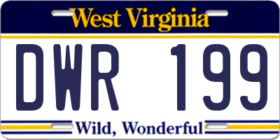 WV license plate DWR199