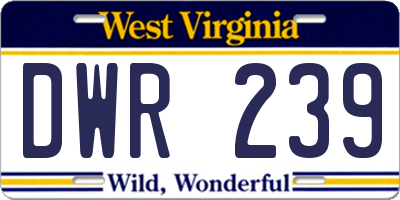 WV license plate DWR239