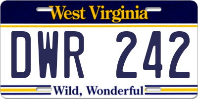 WV license plate DWR242