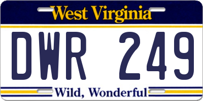 WV license plate DWR249