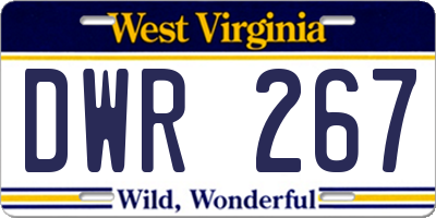 WV license plate DWR267