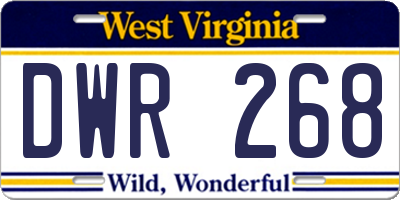 WV license plate DWR268