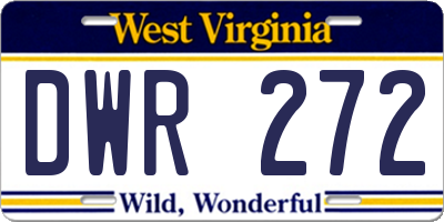 WV license plate DWR272
