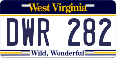 WV license plate DWR282