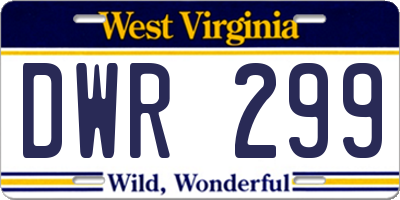WV license plate DWR299