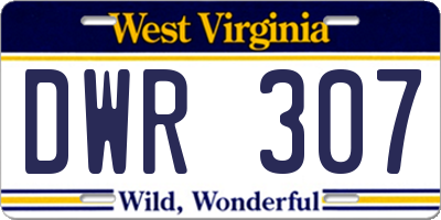 WV license plate DWR307