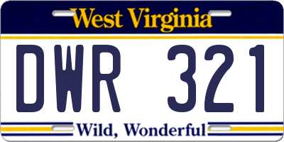 WV license plate DWR321