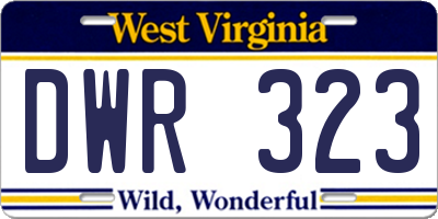 WV license plate DWR323