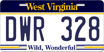 WV license plate DWR328