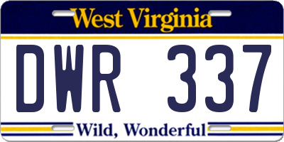 WV license plate DWR337
