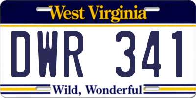 WV license plate DWR341