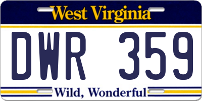 WV license plate DWR359