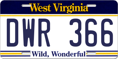 WV license plate DWR366