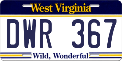 WV license plate DWR367