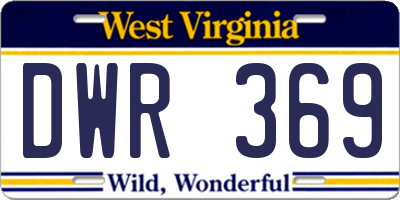 WV license plate DWR369