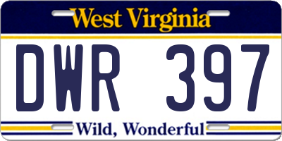 WV license plate DWR397