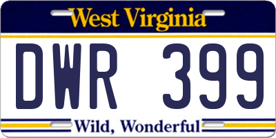 WV license plate DWR399