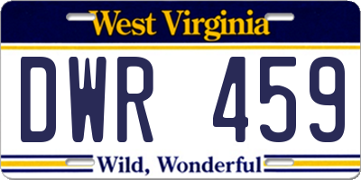WV license plate DWR459