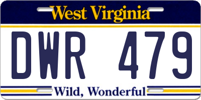 WV license plate DWR479