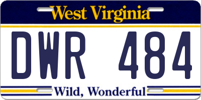 WV license plate DWR484