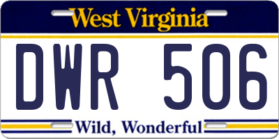 WV license plate DWR506