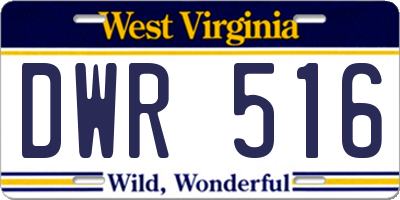 WV license plate DWR516
