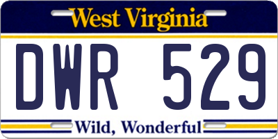 WV license plate DWR529