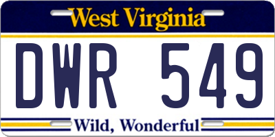 WV license plate DWR549