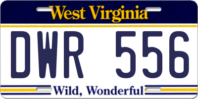 WV license plate DWR556