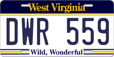 WV license plate DWR559