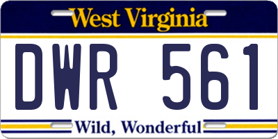 WV license plate DWR561