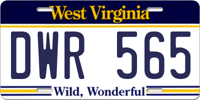 WV license plate DWR565
