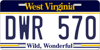 WV license plate DWR570