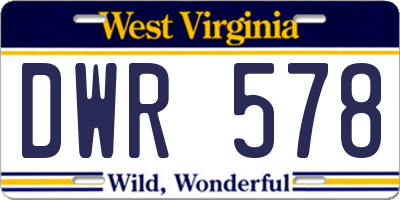 WV license plate DWR578