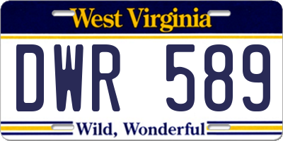 WV license plate DWR589