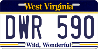 WV license plate DWR590