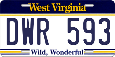 WV license plate DWR593