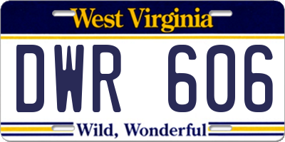 WV license plate DWR606