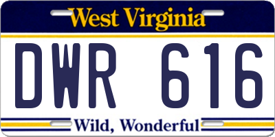 WV license plate DWR616